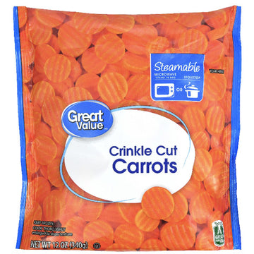 Great Value Crinkle Cut Carrots, 12 oz