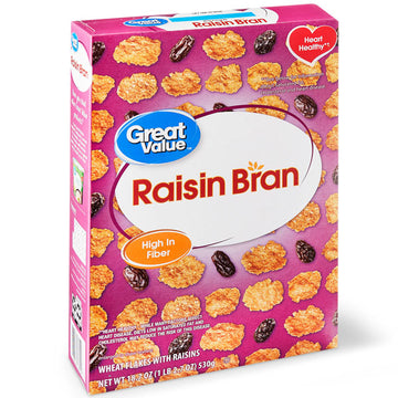 Great Value Raisin Bran Breakfast Cereal, 18.7 oz