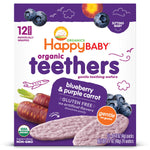 Happy Baby Organic Teethers Blueberry & Purple Carrot, 12 Count