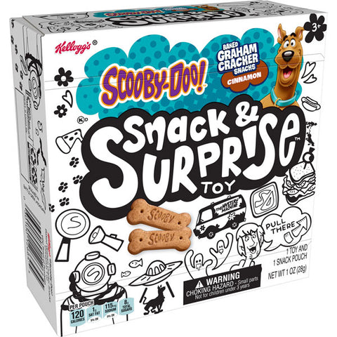 Kellogg's Scooby-Doo Cinnamon Graham Sticks Crackers, Snack & Surprise Toy, 1oz