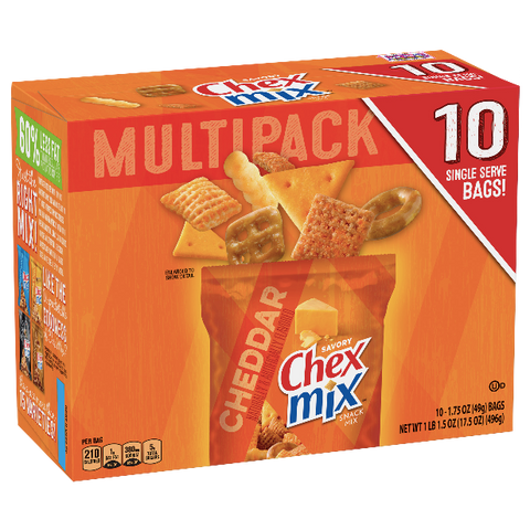 Chex Mix Multipack Cheddar, 10 Count - Water Butlers