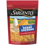 Sargento Shredded Sharp Natural Cheddar Cheese, 8 oz.