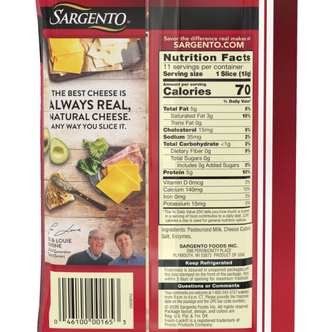 Sargento Sliced Swiss Natural Cheese, 11 Slices