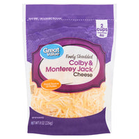 Great Value Finely Shredded Colby & Monterey Jack Cheese, 8 oz