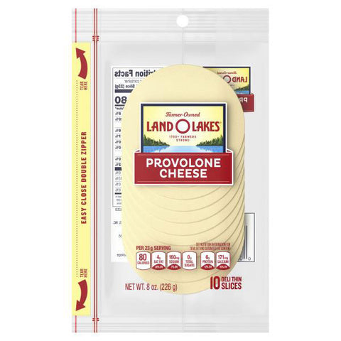 Land O Lakes Cheese Slices, Provolone Cheese, Deli Thin, 10 Count