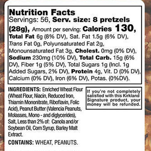 Kirkland Signature Peanut Butter Filled Pretzel Nuggets, 55 oz