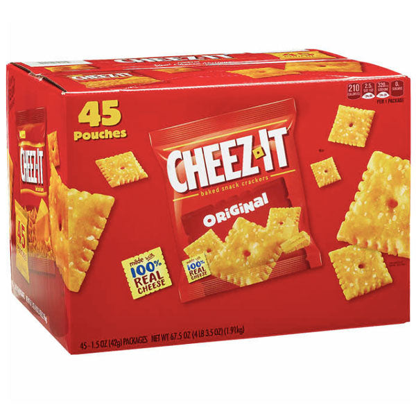 Cheez-It Original Crackers, Cheddar, 1.5 oz, 45 Count