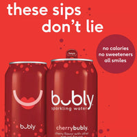 bubly Cherry Sparkling Water 12 fl oz, 8 Ct - Water Butlers