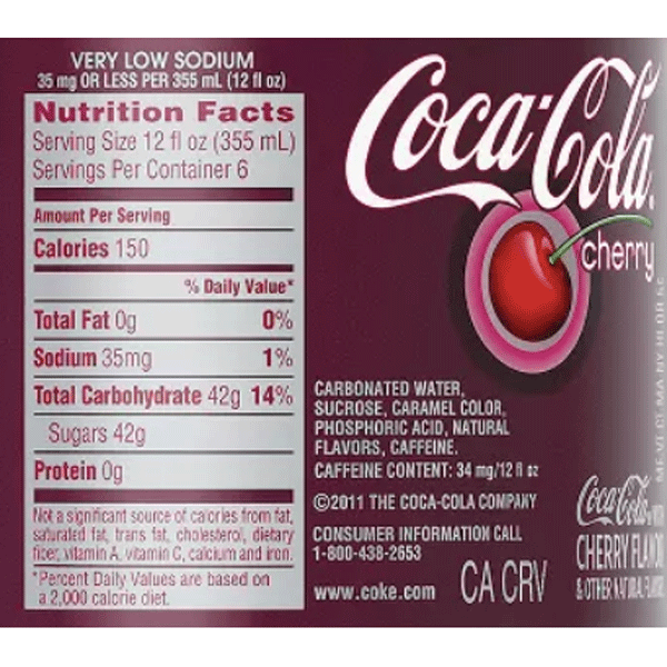 Coca-Cola Cherry, 2 L Coke Bottle - Water Butlers
