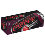 Coca-Cola Cherry Zero 12 fl oz Coke 0, 12 Pack - Water Butlers