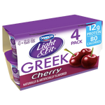Dannon Light & Fit Greek Yogurt, Cherry, 4Ct - Water Butlers