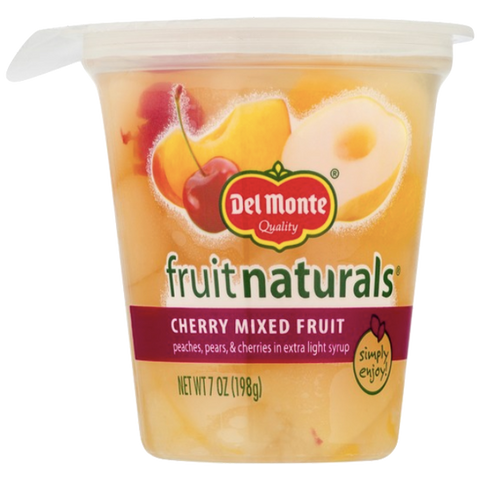 Del Monte Fruit Naturals, Cherry Mixed Fruit, 6.5 oz Cup - Water Butlers