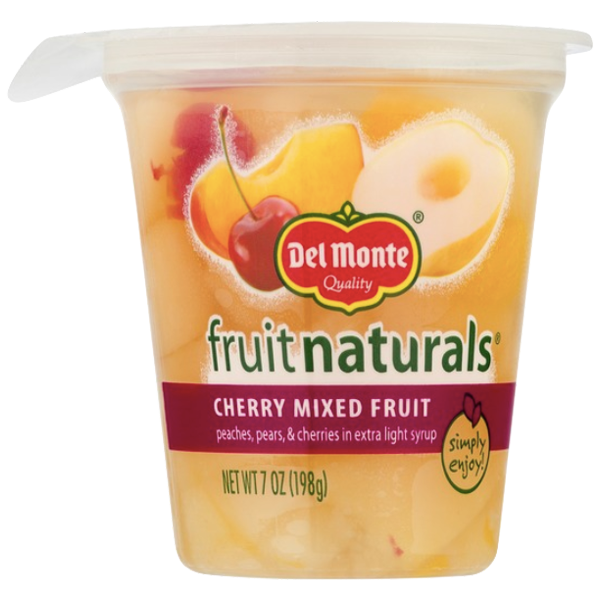 Del Monte Fruit Naturals, Cherry Mixed Fruit, 6.5 oz Cup - Water Butlers