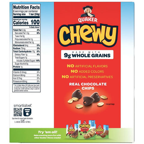 Quaker Chewy Chocolate Chip Granola Bars, 8 Count