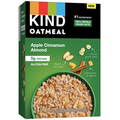 KIND Protein Oatmeal, Apple, Cinnamon & Almond, 10 grams of Protein, 6 Count