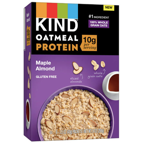 KIND Protein Oatmeal, Maple Almond, 10 grams of Protein, 6 Count