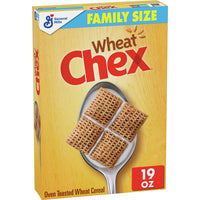 Wheat Chex Breakfast Cereal, Whole Grain, Family Size, 19 oz