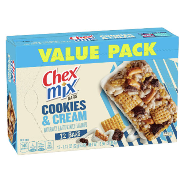 Chex Mix Cookies & Cream Treat Bar, Value Pack, 12 Count