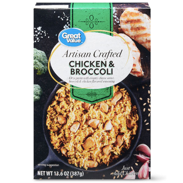 Great Value Artisan Crafted Chicken & Broccoli Skillet Meal, 13.6 oz - Water Butlers