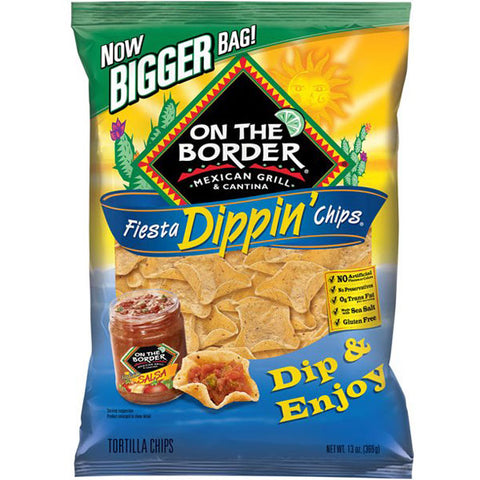 On The Border Tortilla Chips Fiesta Dippin' Chips, 13oz.