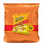 Cheetos Flamin' Hot Crunchy Cheese Flavored Snacks, 1 oz Bags, 10 Count