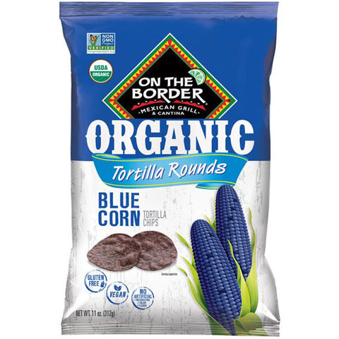 On The Border Organic Blue Corn Tortilla Rounds, 11oz.