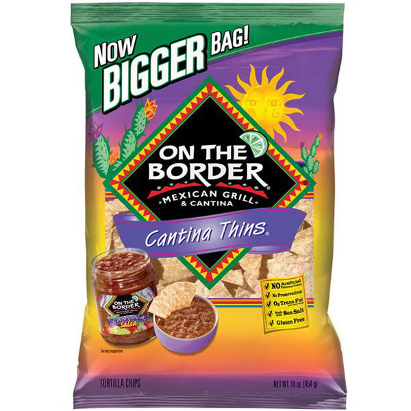 On the Border Mexican Grill & Cantina Thins Tortilla Chips, 15 Oz.