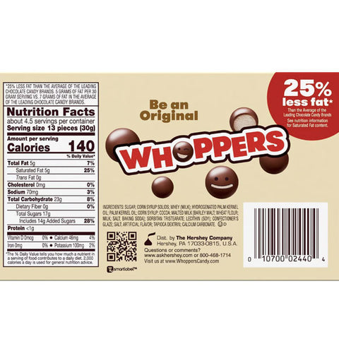 Whoppers Malted Milk Balls, Movie Snack, 5 oz