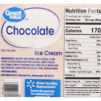 Great Value Chocolate Ice Cream, 1 Gallon