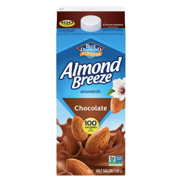 Blue Diamond Almond Breeze Chocolate Almondmilk, Half Gallon - Water Butlers