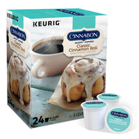 Cinnabon Classic Cinnamon Roll Flavored K Cup Coffee Pods, Light Roast, 24 Count