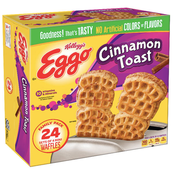Kellogg's Eggo Cinnamon Toast Waffles, 24 Ct - Water Butlers