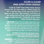 Clean & Clear Oil-Free Deep Action Cream Facial Cleanser, 6.5 oz - Water Butlers