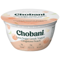 Chobani Greek Yogurt, Less Sugar Clingstone Peach, 5.3oz - Water Butlers