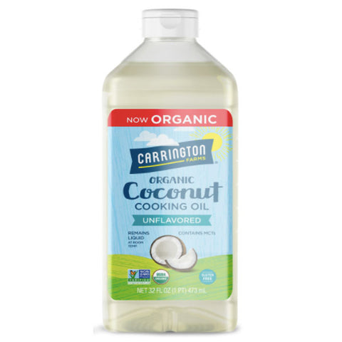 Carrington Farms Unflavored Coconut Cooking Oil, 32 fl oz - Water Butlers