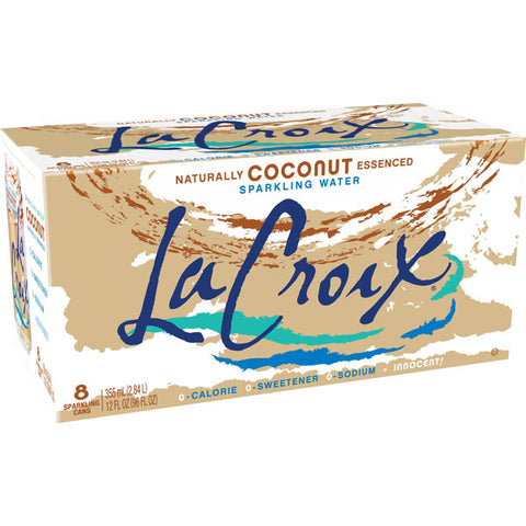 La Croix Coconut Sparkling Soda Water, 8 Ct