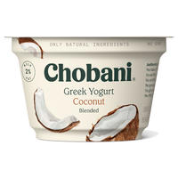 Chobani Greek Yogurt, Coconut, 5.3oz - Water Butlers