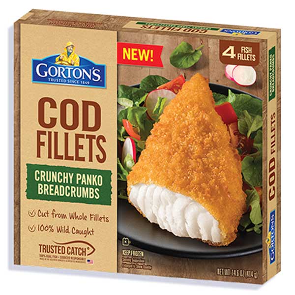 Gorton's Cod Fillets, Crunchy Panko Breadcrumbs, 14.6 oz - Water Butlers