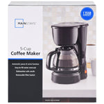 Mainstays 5 Cup Black Coffee Maker with Removable Filter Basket - Water Butlers