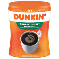 Dunkin' Original Blend Medium Roast Decaf Ground Coffee, 30 oz.