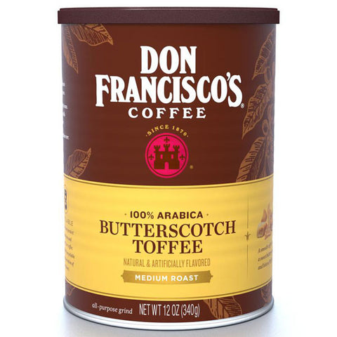 Don Francisco's 100% Arabica Butterscotch Toffee Ground Coffee, 12 oz