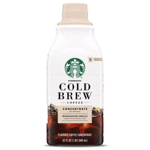 Starbucks Cold Brew Coffee, Madagascar Vanilla, 32 oz