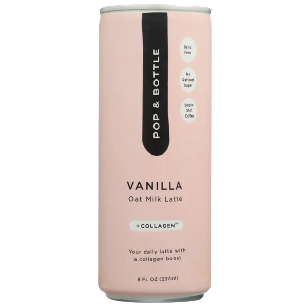 Save on Pop & Bottle Oat Milk Latte Vanilla with Collagen Boost