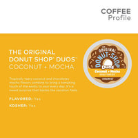 The Original Donut Shop Duos Coconut + Mocha Keurig K Cup Pods, Medium Roast Coffee, 24 Count