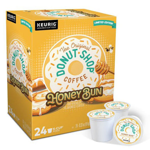 The Original Donut Shop Honey Bun Keurig K Cup Pods, Medium Roast Coffee, 24 Count