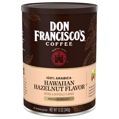 Don Francisco's 100% Arabica Hawaiian Hazelnut Ground Coffee, 12 oz