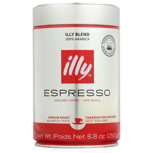 Illy Café moulu espresso Classico, doux & velouté, 100% arabica