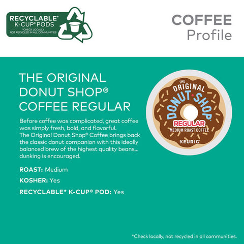 The Original Donut Shop Regular Keurig K Cup Pods, Medium Roast Coffee, 24 Count