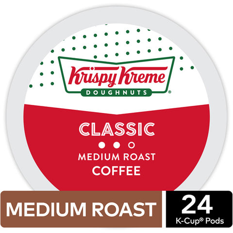 Krispy Kreme Classic K Cup Coffee Pods, Medium Roast, 24 Count