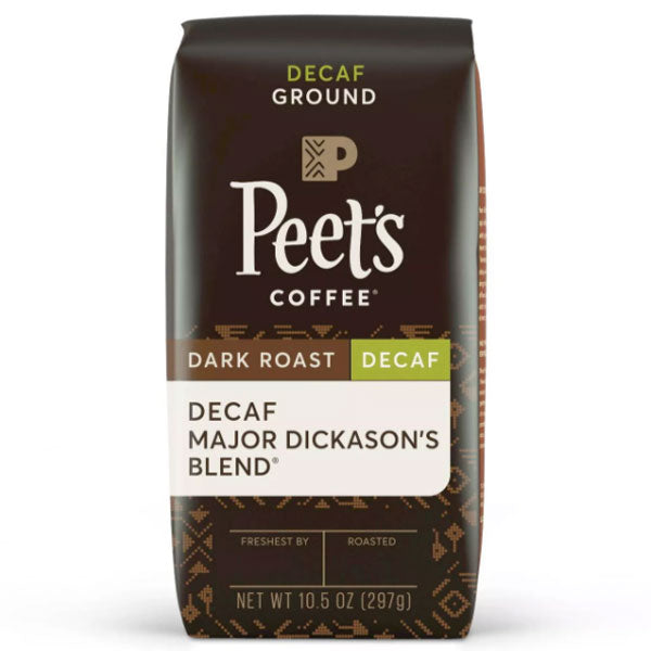 Peet's Decaf Major Dickason's Blend Dark Roast Ground Coffee, 10.5 oz